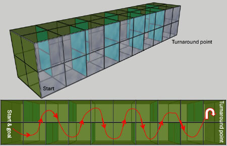 Competition field 1 / Horizontal Slalom in Confined Space