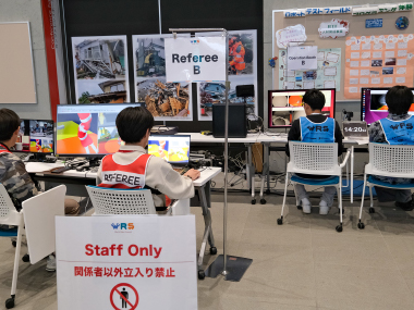 シミュレーション災害チャレンジ競技風景